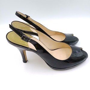 Cole Haan Women's Carma OT Nike Air Sling Black Patent Leather Heels